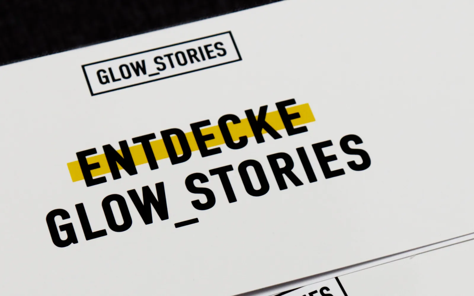 GLOW_STORIES Corporate Design