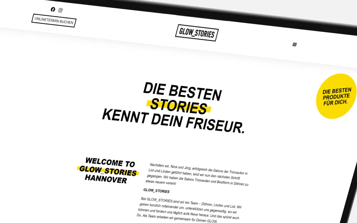 Glow Stories Website